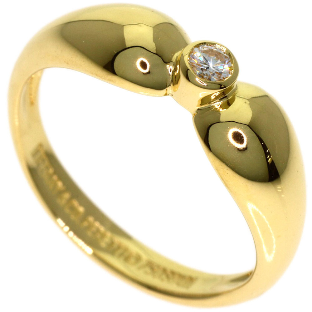 Tiffany & Co. Double Teardrop Diamond Ring, 18K Yellow Gold, Women's.